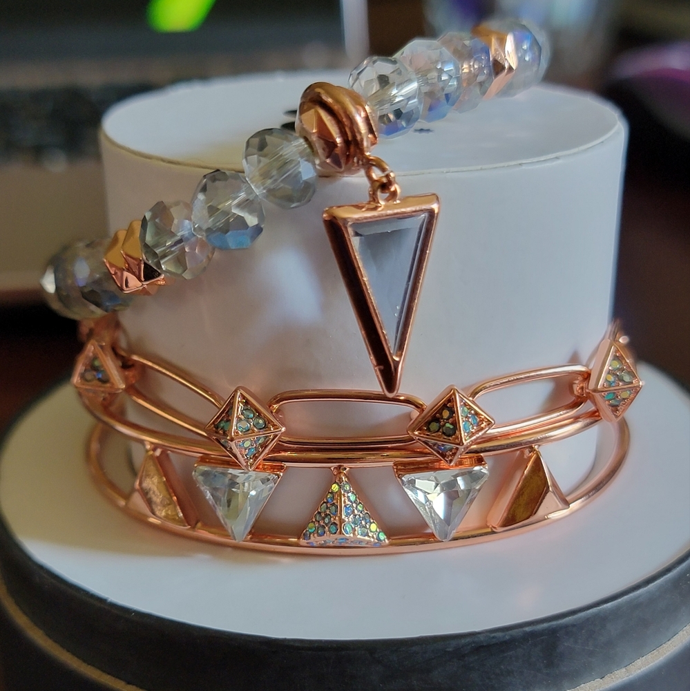 Rose Gold Stack Bracelet - image 1